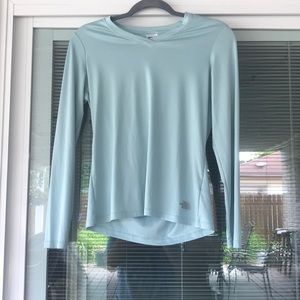 The north face icy blue light fit long sleeve